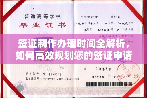 东河签证制作办理时间全解析，如何高效规划您的签证申请流程