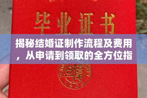 东河揭秘结婚证制作流程及费用，从申请到领取的全方位指南