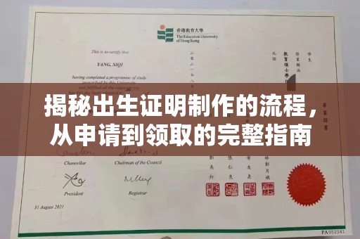 东河揭秘出生证明制作的流程，从申请到领取的完整指南