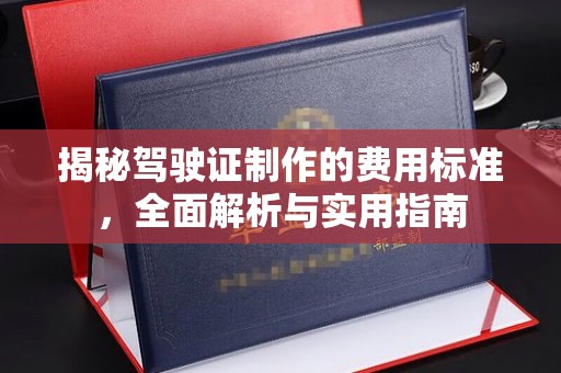 东河揭秘驾驶证制作的费用标准，全面解析与实用指南
